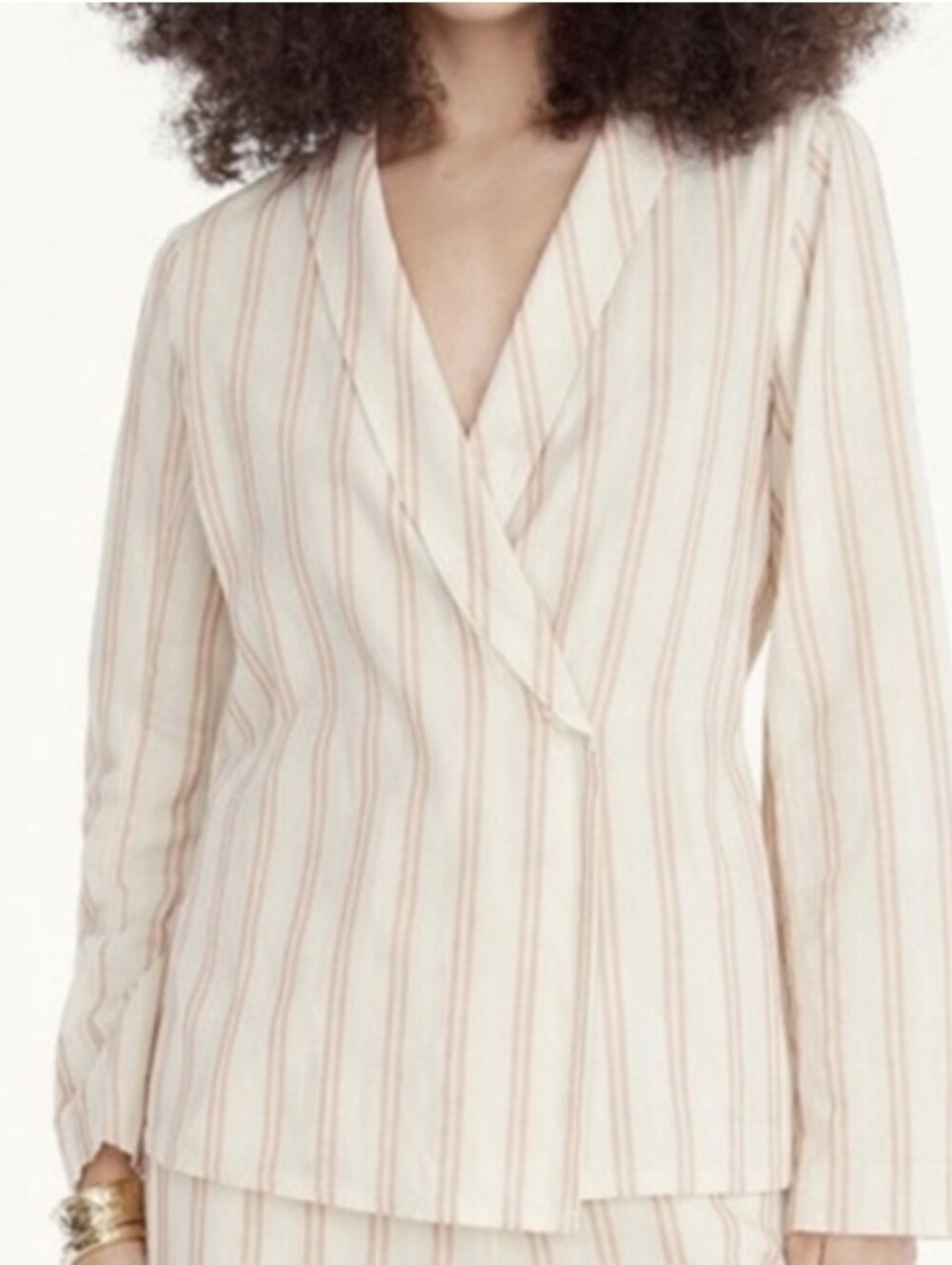 J. Crew Wrap top in stripe, Size 2X